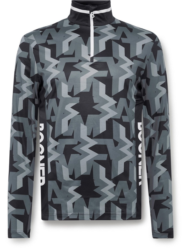 Photo: Bogner - Verti Slim-Fit Stretch-Jersey Half-Zip Ski Base Layer - Black