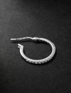 KOLOURS JEWELRY - Spectra Medium 14-Karat Blackened Gold Diamond Single Hoop Earring