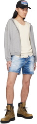 Dsquared2 Blue Light Scarface Wash Bro Denim Shorts
