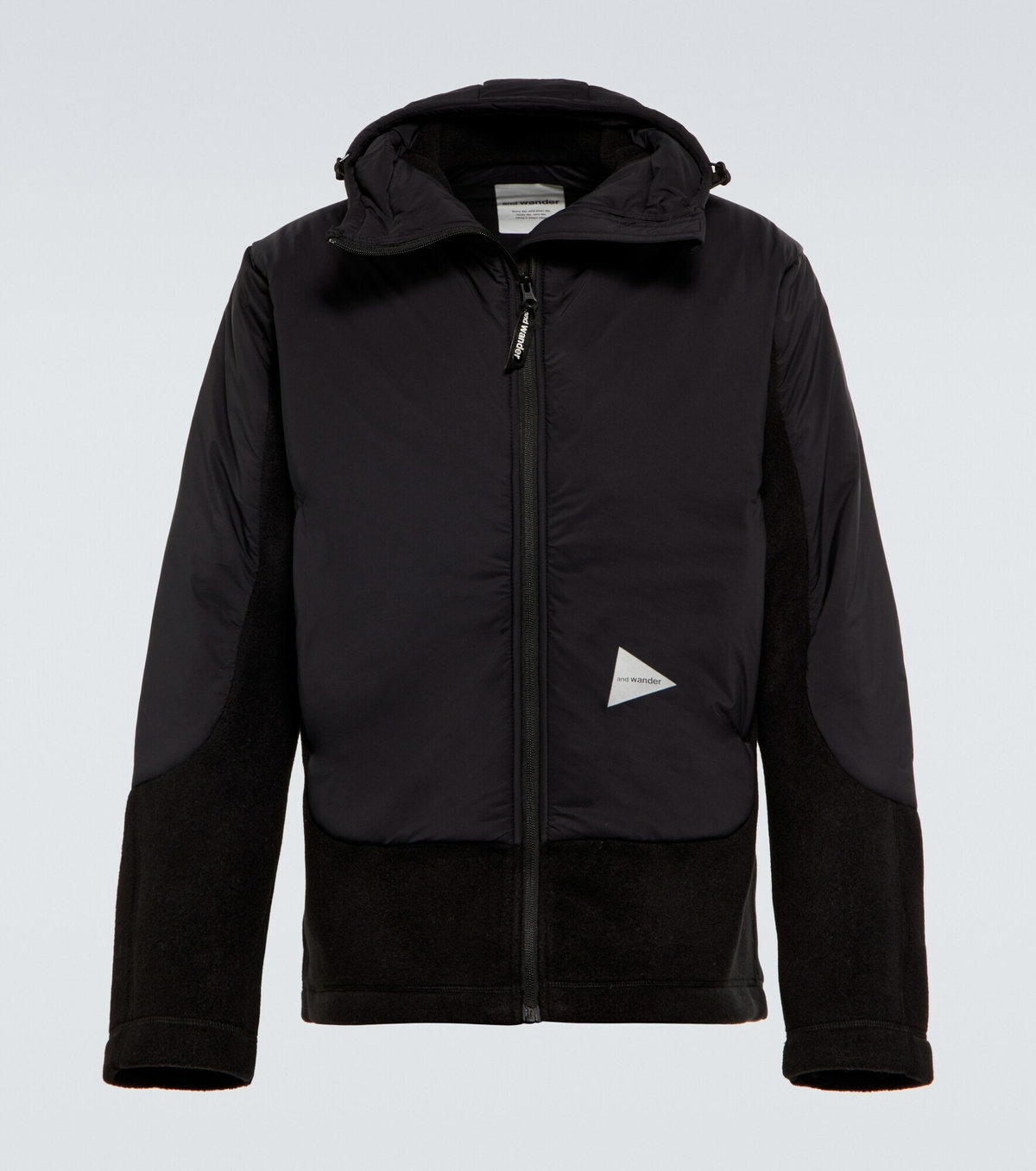 AND WANDER Padded Fleece and Pertex Hooded Jacket for Men