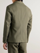 Mr P. - Unstructured Waffle-Knit Organic Cotton Suit Jacket - Green