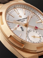 VACHERON CONSTANTIN - Overseas Dual Time Automatic 41mm 18-Karat Pink Gold and Alligator Watch, Ref. No. 7900V/000R-B336 - Silver