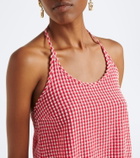 Montce Brooklyn gingham halterneck top