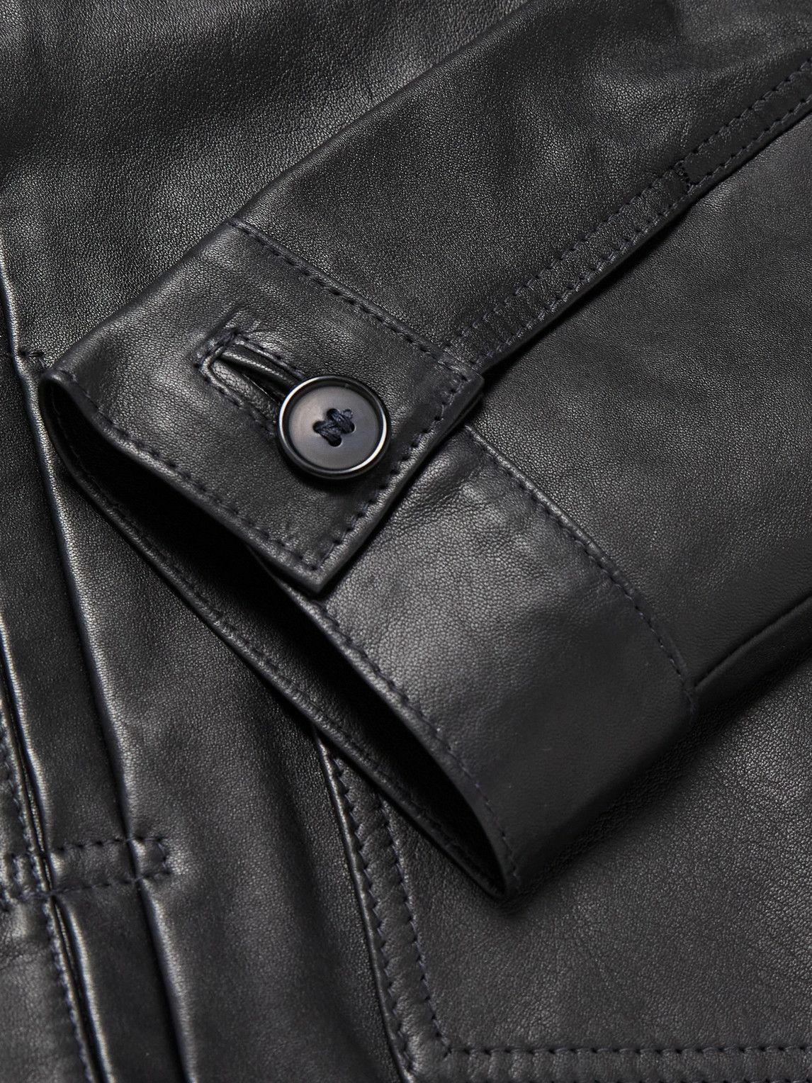 Officine Générale - Leo Leather Jacket - Black Officine Generale