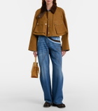 JW Anderson Corduroy-trimmed cropped cotton jacket