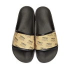 Gucci Off-White All Over Logo Stamp Pursuit Slides