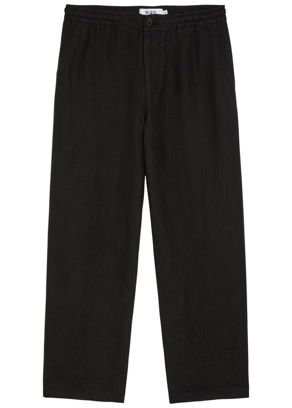 Photo: Wax London Glencoe Relaxed Straight-leg Linen Trousers Black
