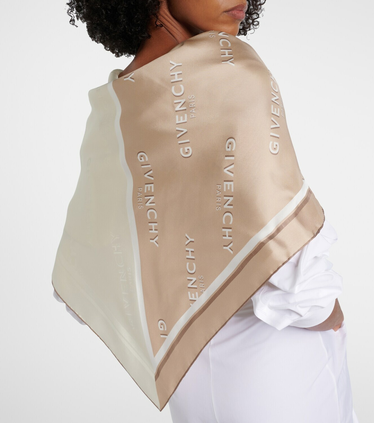 Givenchy Logo silk twill scarf