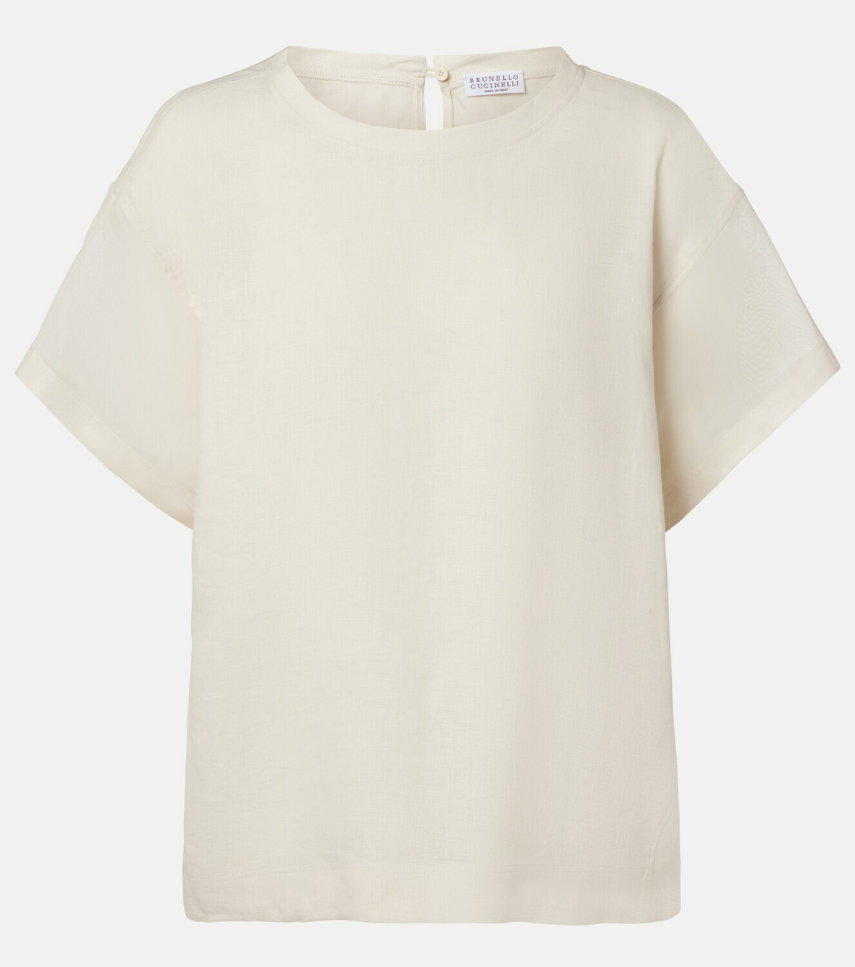 Brunello Cucinelli Oversized linen T-shirt