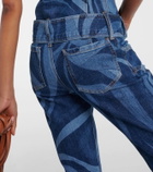 Pucci Marmo-printed denim jumpsuit