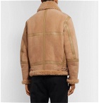 Acne Studios - Ian Leather-Trimmed Shearling Jacket - Brown