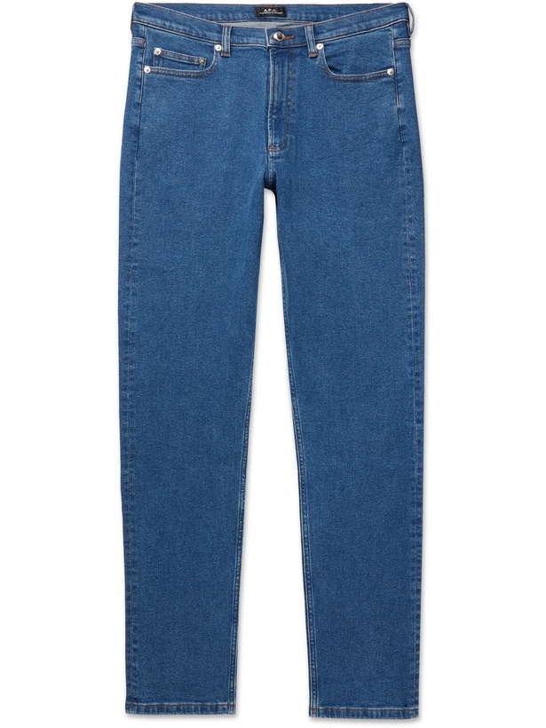 Photo: A.P.C. - Middle Standard Slim-Fit Stretch-Denim Jeans - Blue