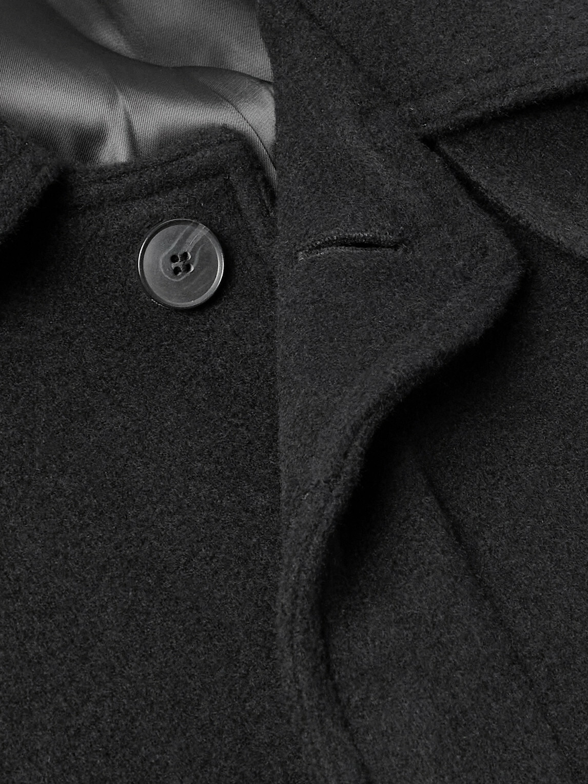mfpen - Accession Brushed Recycled-Wool Coat - Black