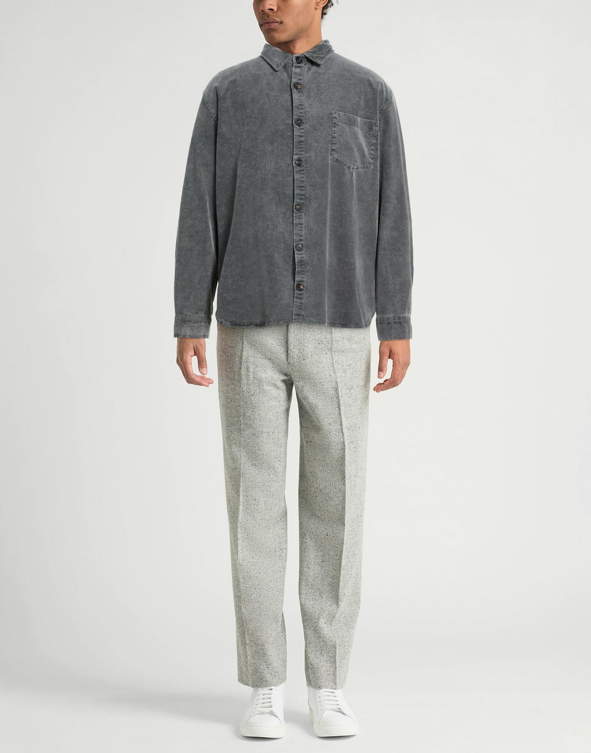 Crossley Mens Shirt in Charcoal