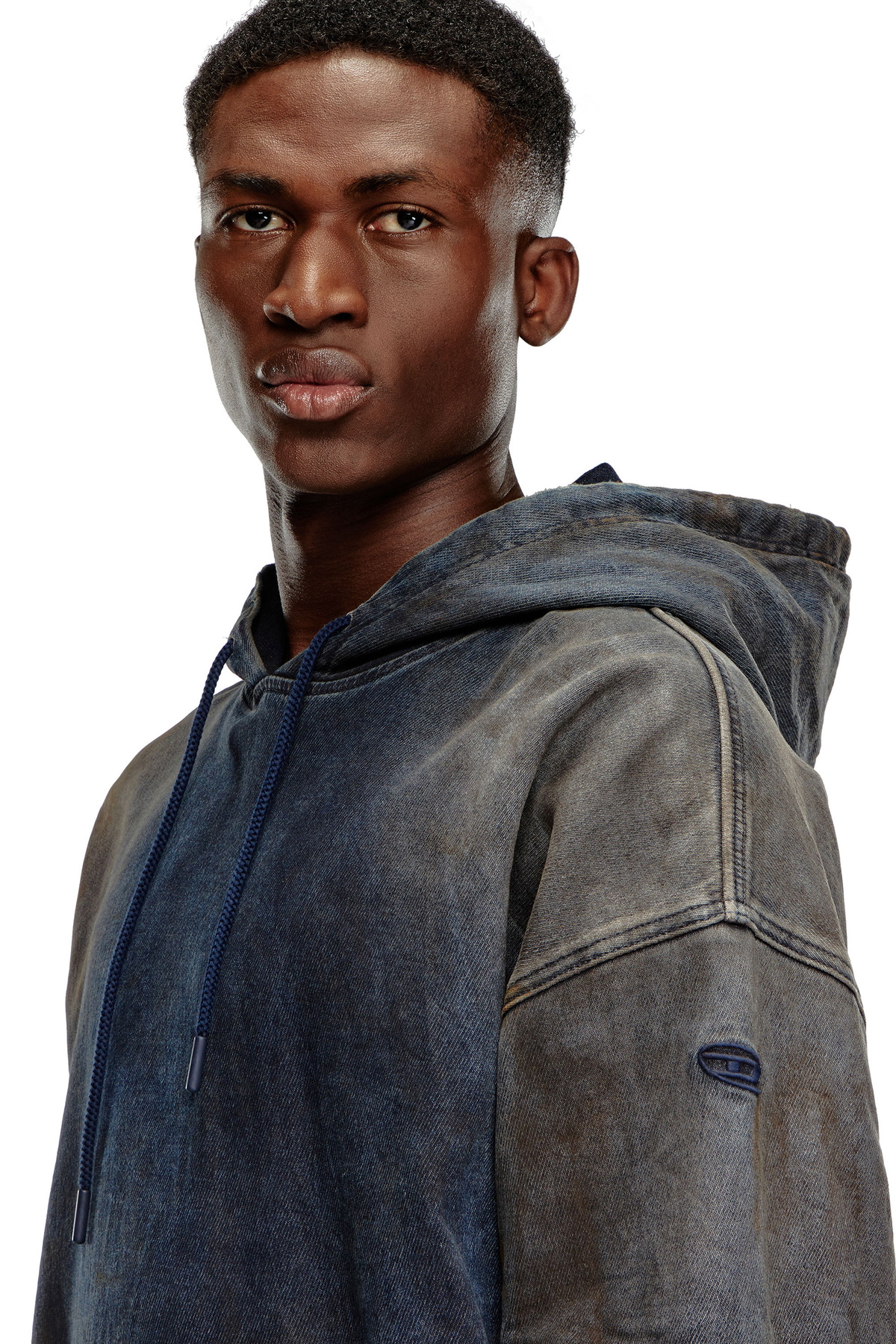 【関税&送料込】Diesel Sweaters Blue Diesel Sweatshirt in distressed Track Denim - Sweaters