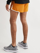 Nike Running - Heritage Straight-Leg Dri-FIT Mesh Drawstring Shorts - Orange