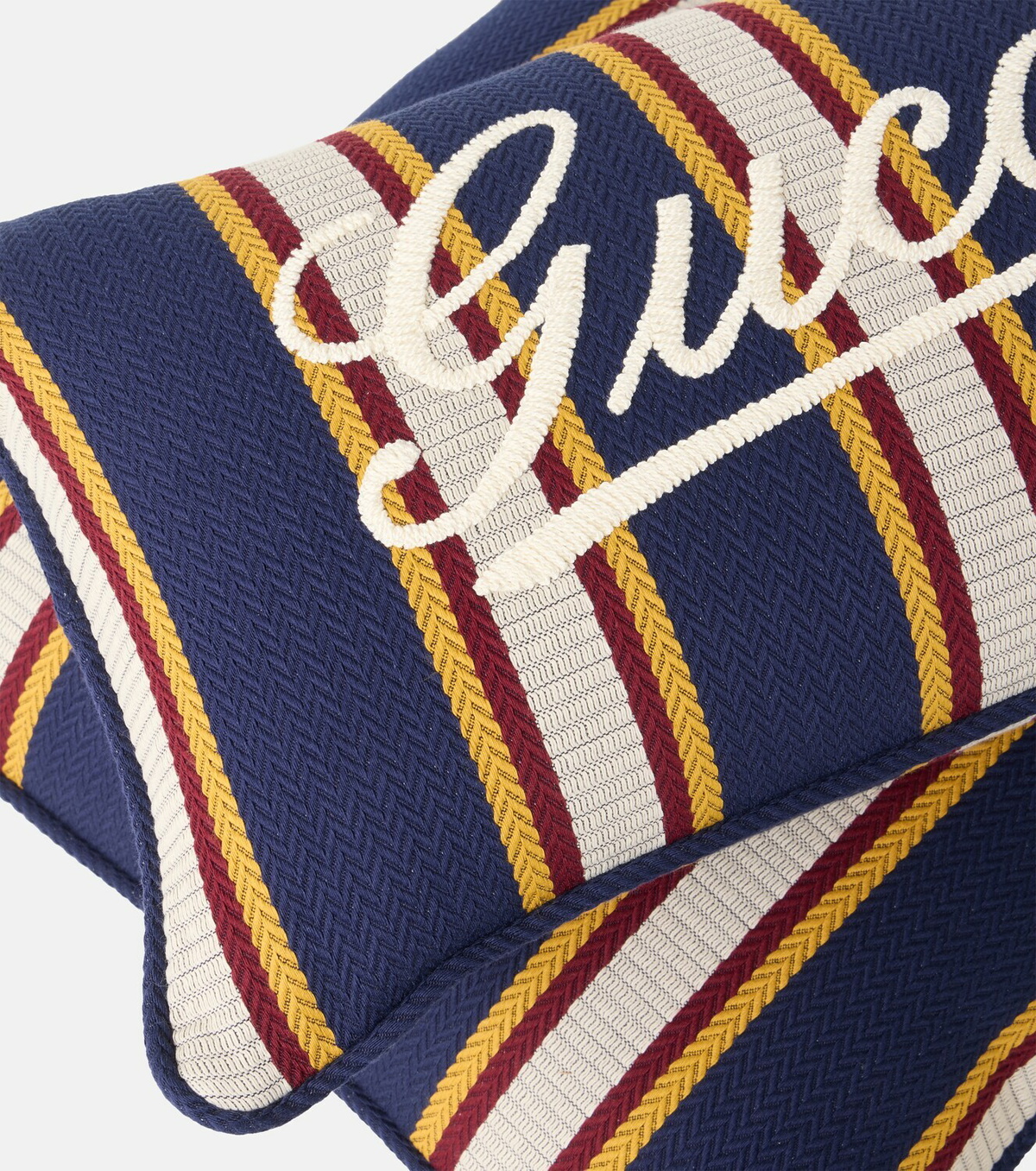 Gucci Logo striped cotton cushion