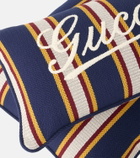 Gucci Logo striped cotton cushion