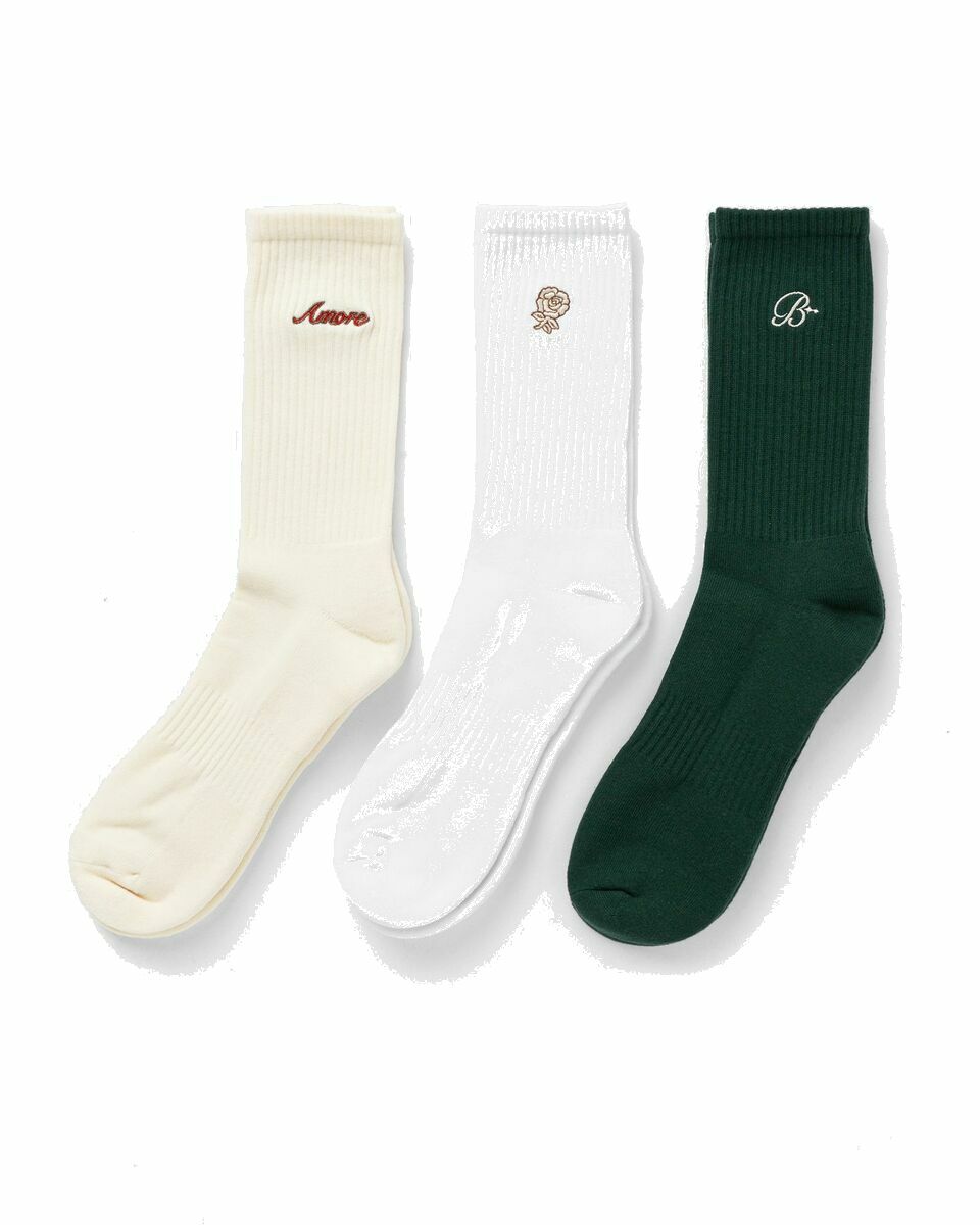 Photo: Bstn Brand Embroidered Socks (3 Pack) Multi - Mens - Socks