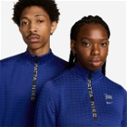 Nike x Patta Half Zip Long Sleeve in Deep Royal Blue