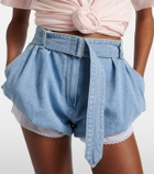 Magda Butrym Belted high-rise denim shorts