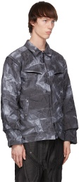 Blackmerle Grey Wrinkle Zip Jacket
