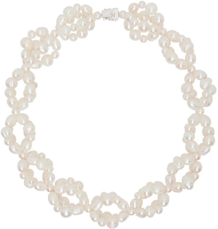Photo: Bleue Burnham White Hanging Pearl Necklace