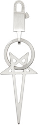 Rick Owens Silver Porterville Pentagram Keychain