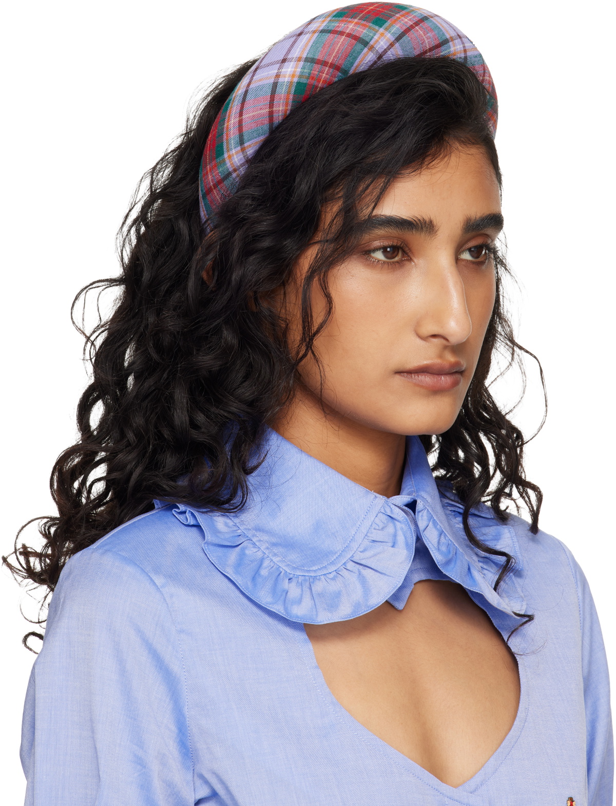 Vivienne Westwood Purple & Red Louth Tartan Large Headband