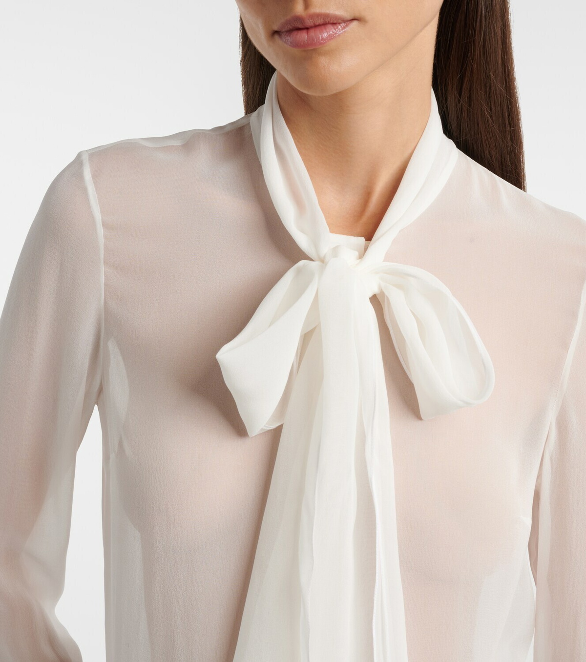 Gabriela Hearst Shildon tie-neck silk blouse