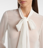 Gabriela Hearst Shildon tie-neck silk blouse