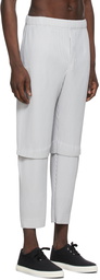 Homme Plissé Issey Miyake Grey Bending Pleats Trousers