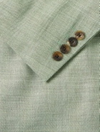 Richard James - Hepworth Double-Breasted Herringbone Linen and Wool-Blend Suit Jacket - Green
