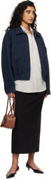 Dunst Navy Collared Blouson Jacket