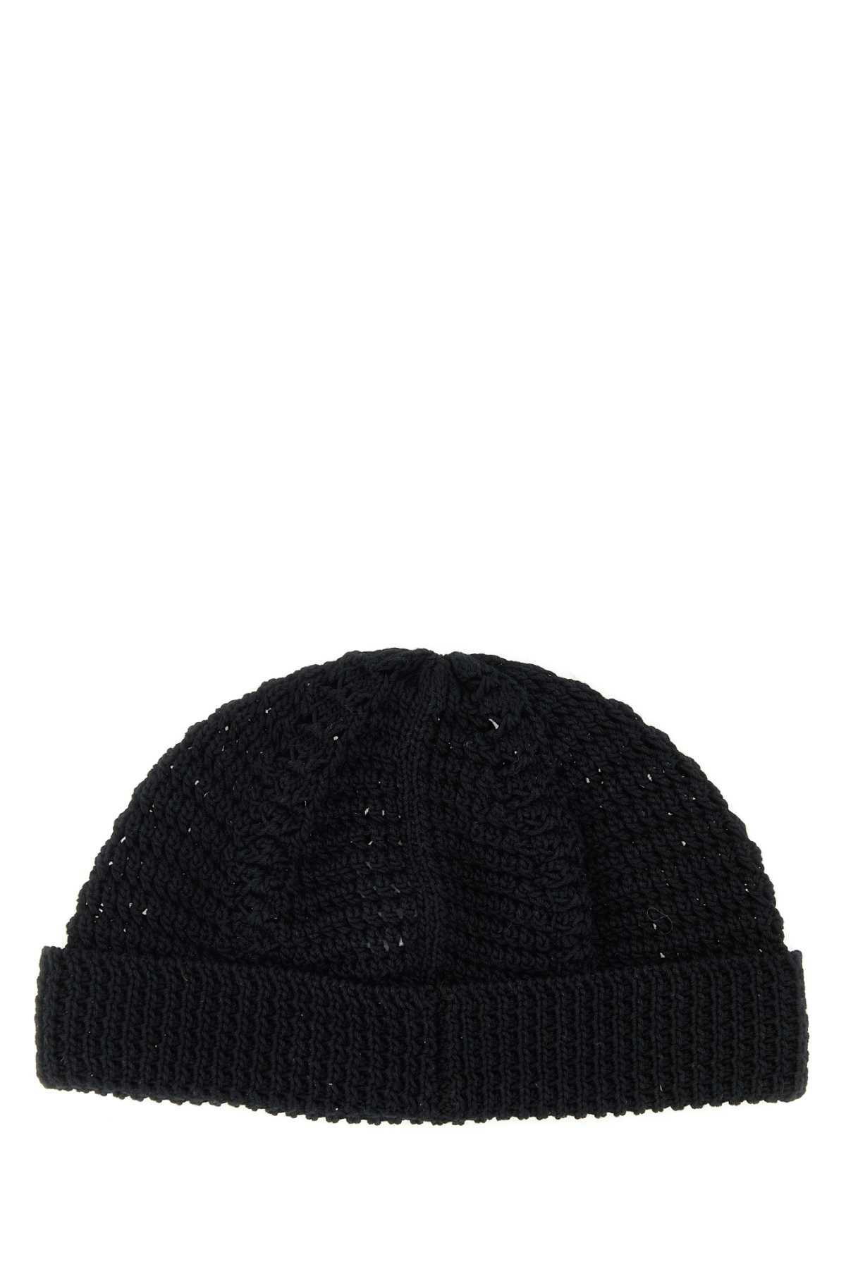 ニットキャップ・ビーニー Valentino Garavani Black Wool Blend Beanie Valentino Garavani Black Crochet Beanie Valentino Garavani