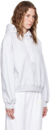 alexanderwang.t Gray Bonded Puff Logo Hoodie