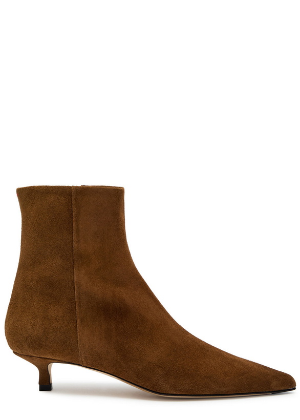 Photo: Aeyde Sofia 40 Suede Ankle Boots Tan