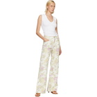 Citizens of Humanity Off-White & Pink Kimberly 70's Flare Jeans