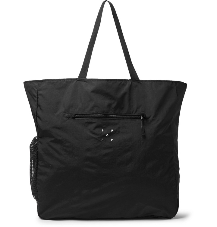 Photo: Pop Trading Company - Packable Logo-Embroidered Nylon Tote - Black