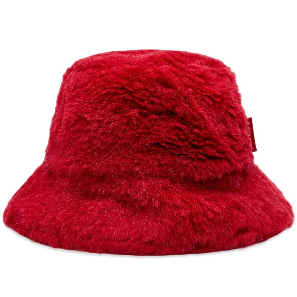 Max Mara Women's Teddy Bucket Hat in Red Max Mara