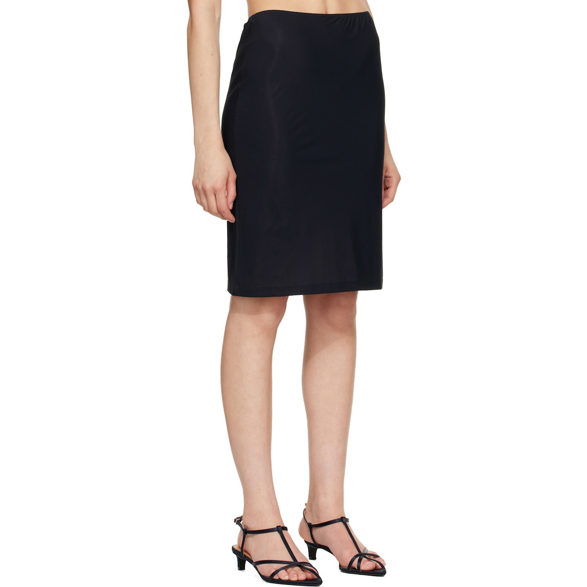 Jil Sander Black Jersey Under Midi Skirt