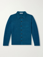 Inis Meáin - Merino Wool and Linen-Blend Cardigan - Blue