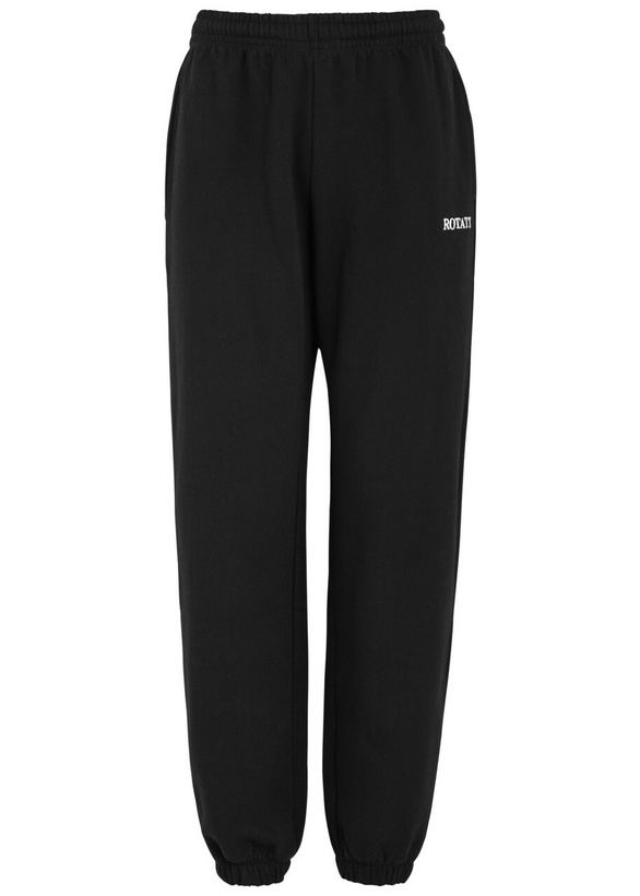 Photo: Rotate Sunday Logo-embroidered Cotton Sweatpants Black