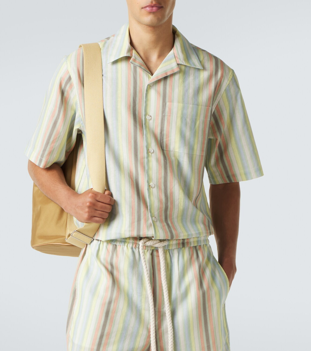 Commas Striped linen shirt