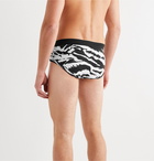 TOM FORD - Zebra-Print Stretch-Cotton Briefs - White