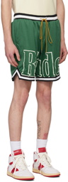 Rhude Green Court Shorts