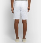 Theory - Zaine Slim-Fit Garment-Dyed Stretch-Cotton Twill Shorts - White