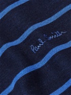 Paul Smith - Logo-Embroidered Striped Cotton and Modal-Blend Jersey Pyjama T-Shirt - Blue