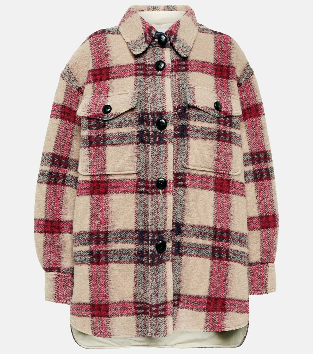 Marant Etoile Harveli checked wool-blend shirt jacket Isabel