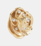 Magda Butrym Floral embellished gold-plated earrings